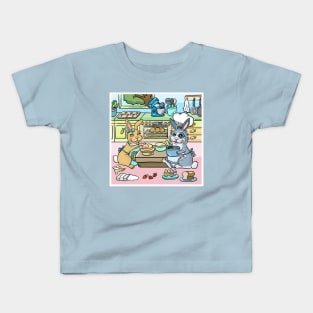 Bunny couple baking Kids T-Shirt